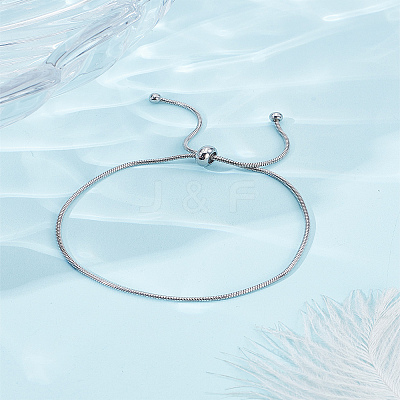 1Pc Stainless Steel Chain Anklet for Women AJEW-LP0006-48B-P-1