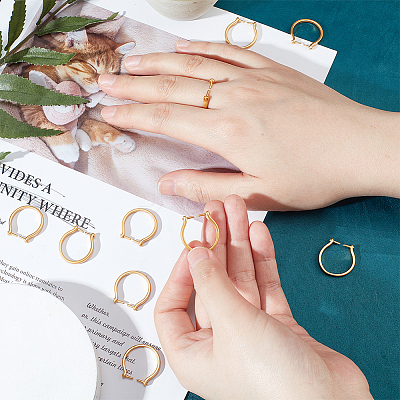 10Pcs Adjustable Brass Finger Rings Components KK-AR0002-62-1