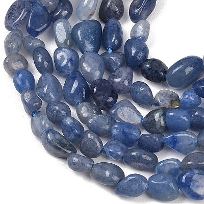 Natural Blue Aventurine Beads Strands G-K395-B03-01-1