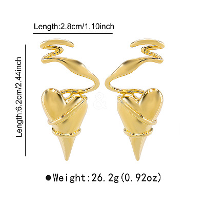 Alloy Heart Stud Earrings FS-WGE404F-01-1