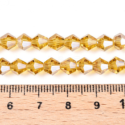 Electroplate Glass Beads Strands EGLA-Q118-6mm-A08-1