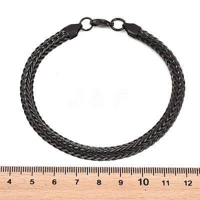 304 Stainless Steel Wheat Chain Bracelets for Women Men BJEW-H643-03EB-1
