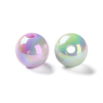 Opaque UV Plating Acrylic Beads PACR-D288-23-1