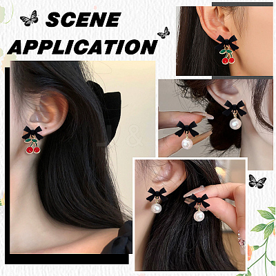 42Pcs Alloy Stud Earring Findings EJEW-ME0001-02A-1