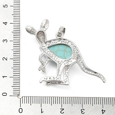 Synthetic Turquoise Pendants G-A176-A10-1