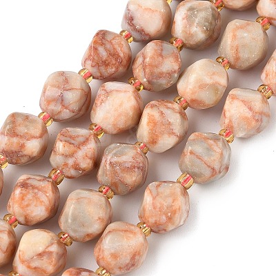 Natural Red Netstone Beads Strands G-U023-A13-01-1