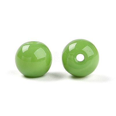 Opaque Solid Color Glass Beads GLAA-N007-8mm-A11-1