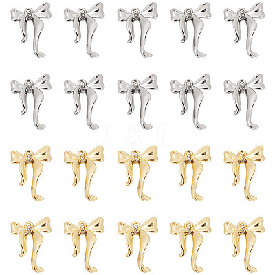 20Pcs 2 Colors Alloy Rhinestone Pendants FIND-TA0007-86-1