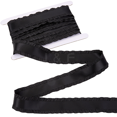 10 Yards Polyester Ruffled Lace Ribbon DIY-CY0001-23B-1