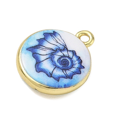 Printed Brass Pendants KK-CBAF4A6-01G-05-1