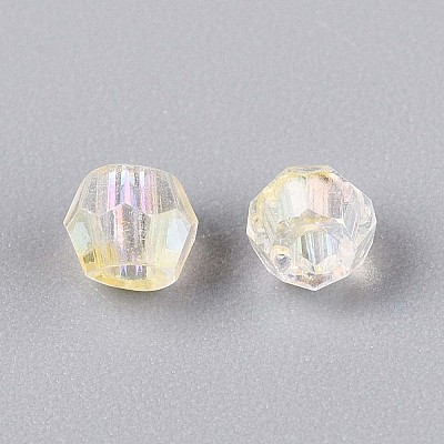 Transparent Spray Painted Glass Beads X1-EGLA-N018-4mm-10-1