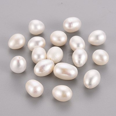Natural Cultured Freshwater Pearl Half Drilled Beads PEAR-R063-42A-1