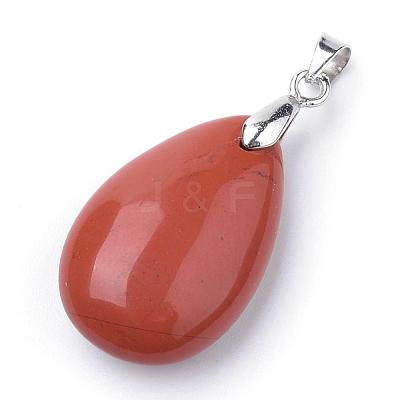 Natural Red Jasper Pendants G-S243-19-1