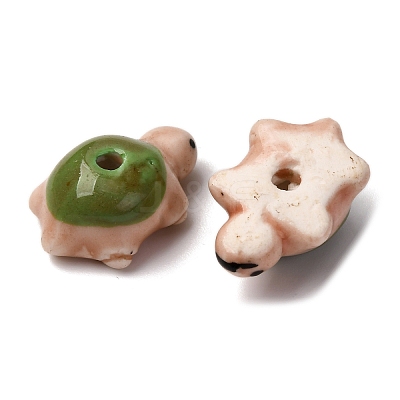 Handmade Bright Glazed Porcelain Beads PORC-CJC0009-03B-1