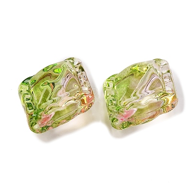 51Pcs Transparent Two Tone Acrylic Beads LS-MACR-K359-19B-1
