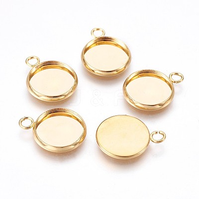 304 Stainless Steel Pendant Cabochon Settings LS-STAS-P220-11G-01-1