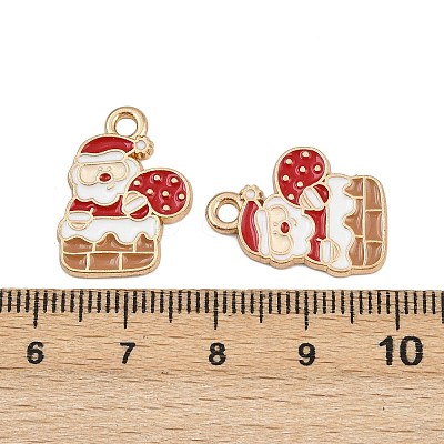 Christmas Themes Alloy Enamel Pendants ENAM-Z023-01G-07-1