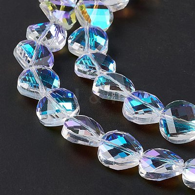 Faceted Glass Beads Strands EGLA-E030-01G-1