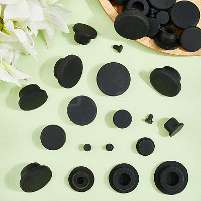 30Pcs 5 Styles Silicone Hole Plugs AJEW-GF0011-63C-1