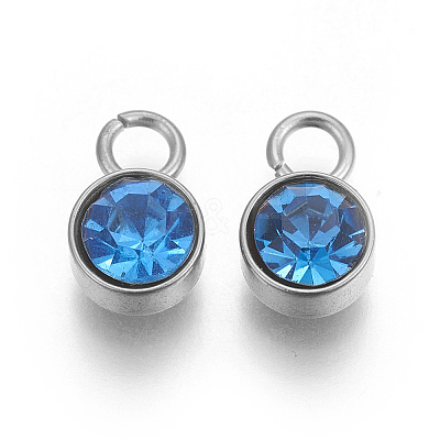 Glass Rhinestone Charms STAS-F189-P08-1