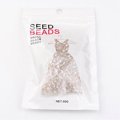 6/0 Round Silver Lined Round Hole Glass Seed Beads X-SEED-A005-4mm-21-1