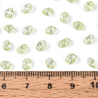 Transparent Colours Luster Glass Seed Beads SEED-N008-09E-1