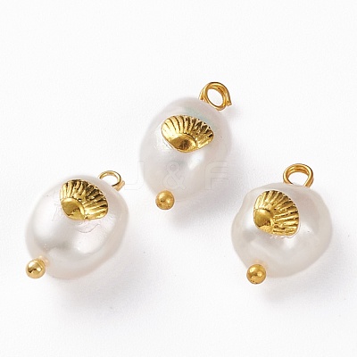 Natural Keshi Pearl Pendants PALLOY-JF00594-04-1