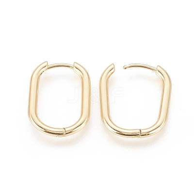 Brass Huggie Hoop Earrings EJEW-F245-04G-B-1