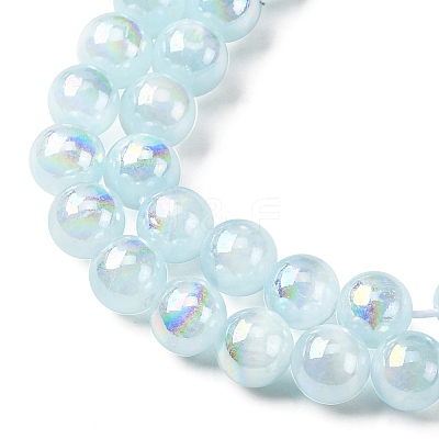 Plating Natural Selenite Beads Strands G-G120-A01-03-03-1