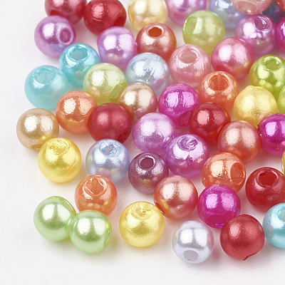 ABS Plastic Beads OACR-Q004-4mm-10-1