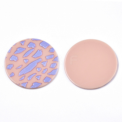 Opaque Printed Acrylic Cabochons MACR-N011-003-A02-1
