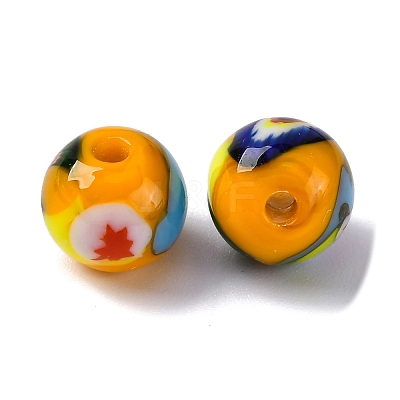 Handmade Millefiori Lampwork Beads LAMP-R003-02A-09-1