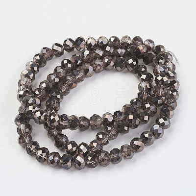 Electroplate Transparent Glass Beads Strands EGLA-A034-T2mm-P14-1