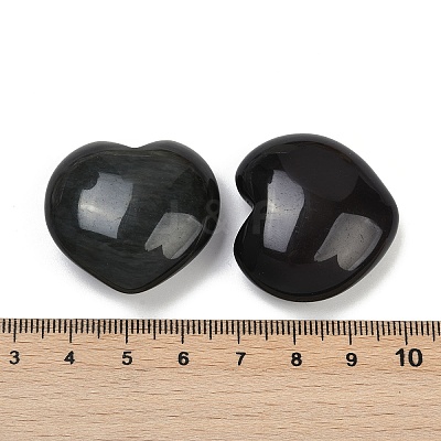 Love Heart Palm Worry Stone DJEW-PW0021-14-1