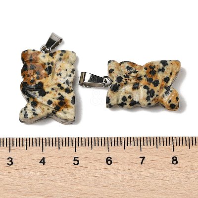 Natural Dalmatian Jasper Pendants G-B127-09P-08-1