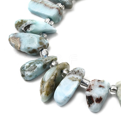 Natural Larimar Beads Strands G-Z091-A09-1