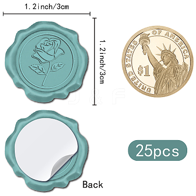 25Pcs Adhesive Wax Seal Stickers DIY-CP0009-11B-10-1