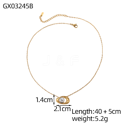 304 Stainless Steel Necklaces STAS-OY011-63G-1