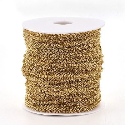 Soldered Brass Coated Iron Rolo Chains CH-S125-08A-G-1