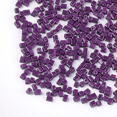 Baking Paint Glass Beads SEED-S023-11A-02-1