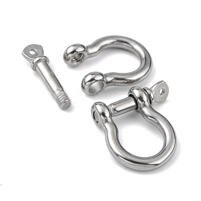 Non-Tarnish 304 Stainless Steel D-Ring Anchor Shackle Clasps STAS-H142-06P-1