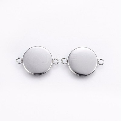 Tarnish Resistant 304 Stainless Steel Cabochon Connector Settings STAS-I095-28P-A-1