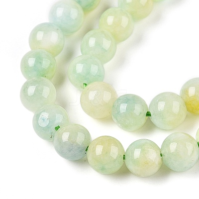 Dyed Natural White Jade Beads Strands G-T138-6mm-210-21-1