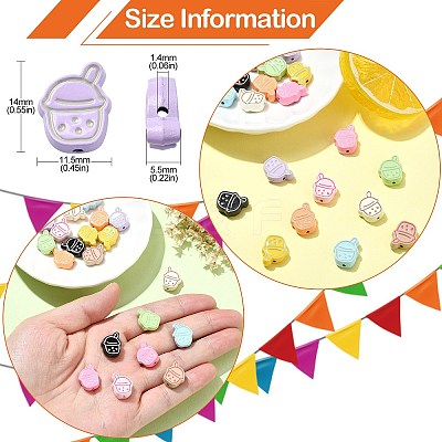 20Pcs 10 Colors Spray Painted Alloy Beads FIND-CJ0002-45-1