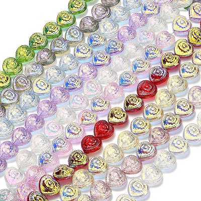 Electroplate Baking Paint Glass Beads Strands EGLA-K061-13A-1
