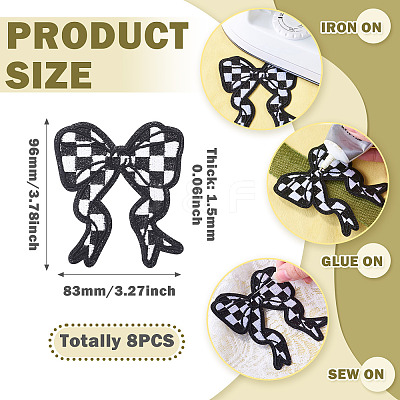 8Pcs Polyester Clothing Patches DIY-TA0015-30A-1