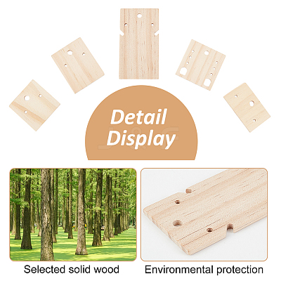 20Pcs 5 Styles Wooden Earring Organizer Boards EDIS-NB0001-07-1