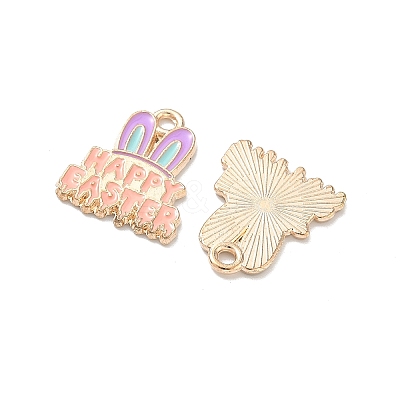 Easter Alloy Enamel Pendants ENAM-I055-01KCG-07-1