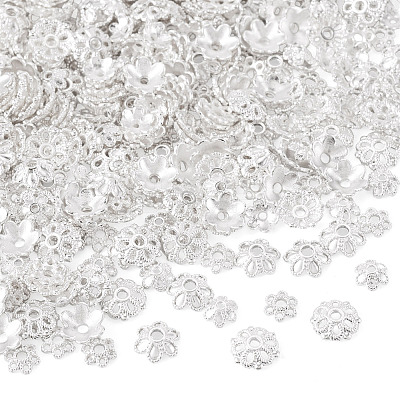 400Pcs 4 Styles Alloy Bead Caps FIND-TA0009-94S-1