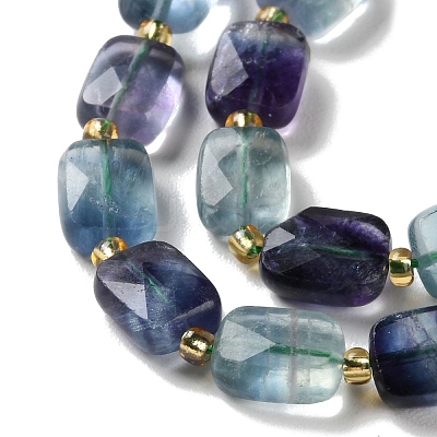 Natural Colorful Fluorite Beads Strands G-H061-A11-01-1